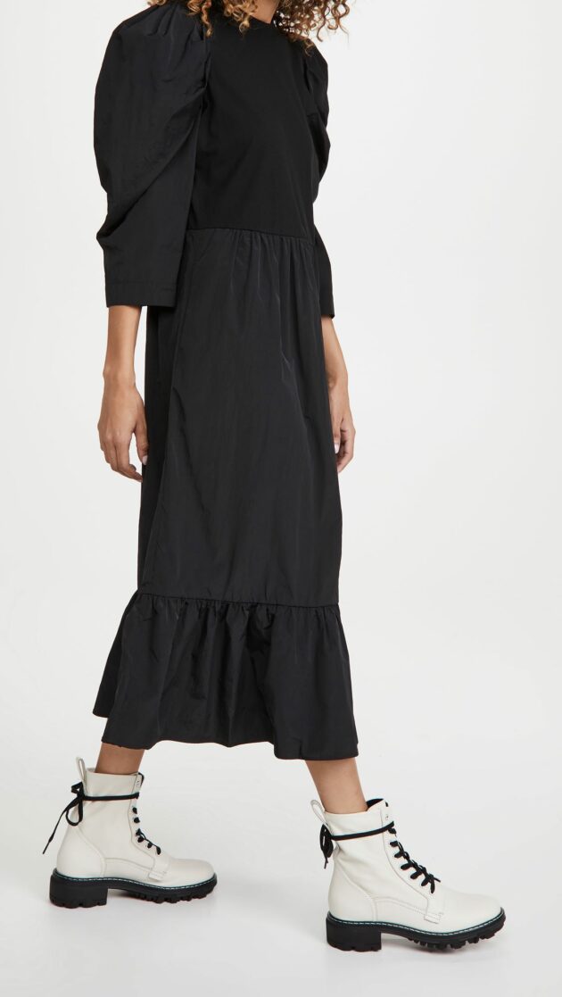 Sea Nadja Taffeta Combo Midi Dress - Image 3